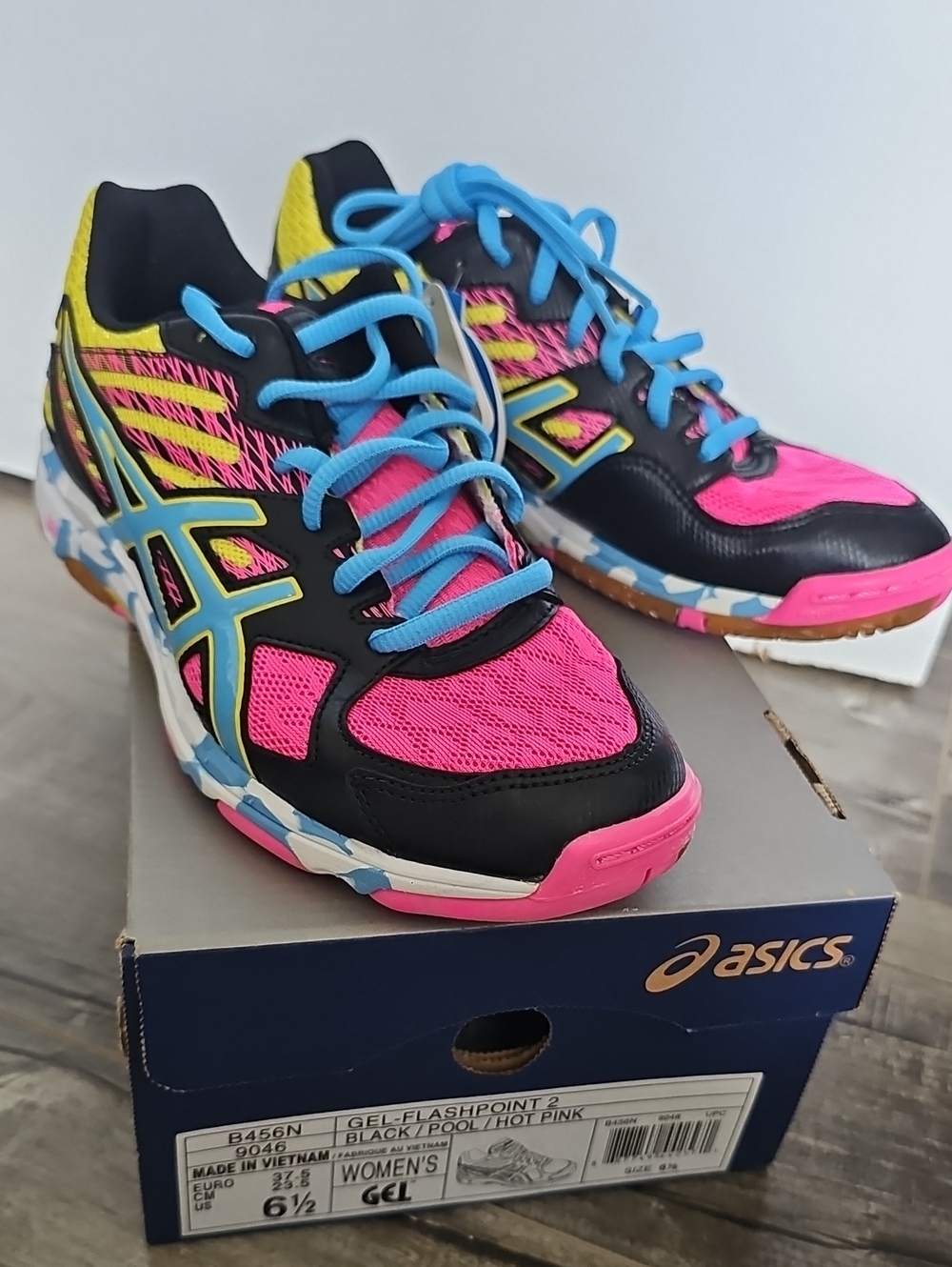 Asics Women's Gel-Flashpoint 2 Indoor Court Shoes Pickleball 6.5 Tennis Squash